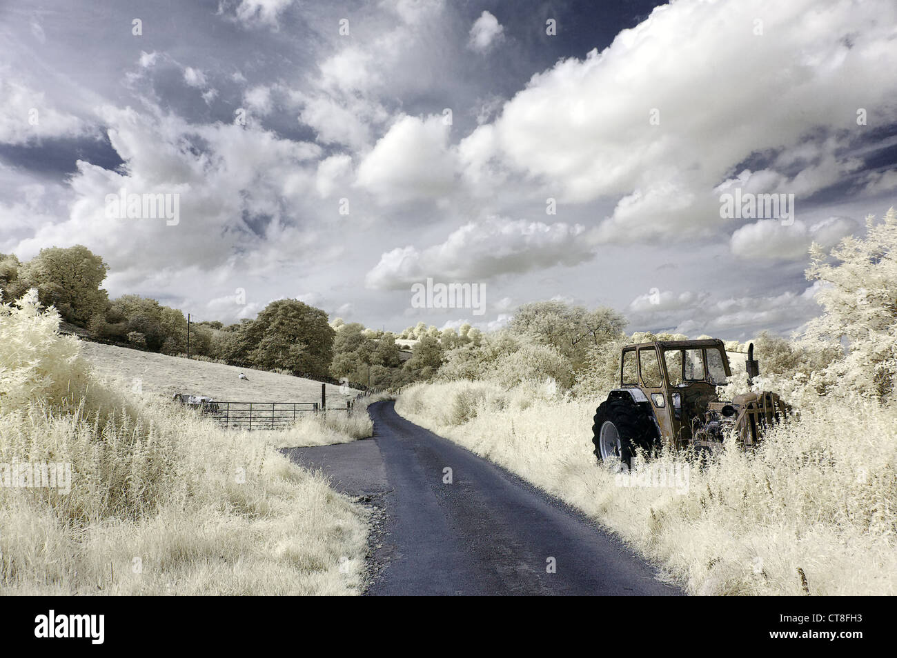 Abbandonato il trattore - Hulme fine Foto Stock