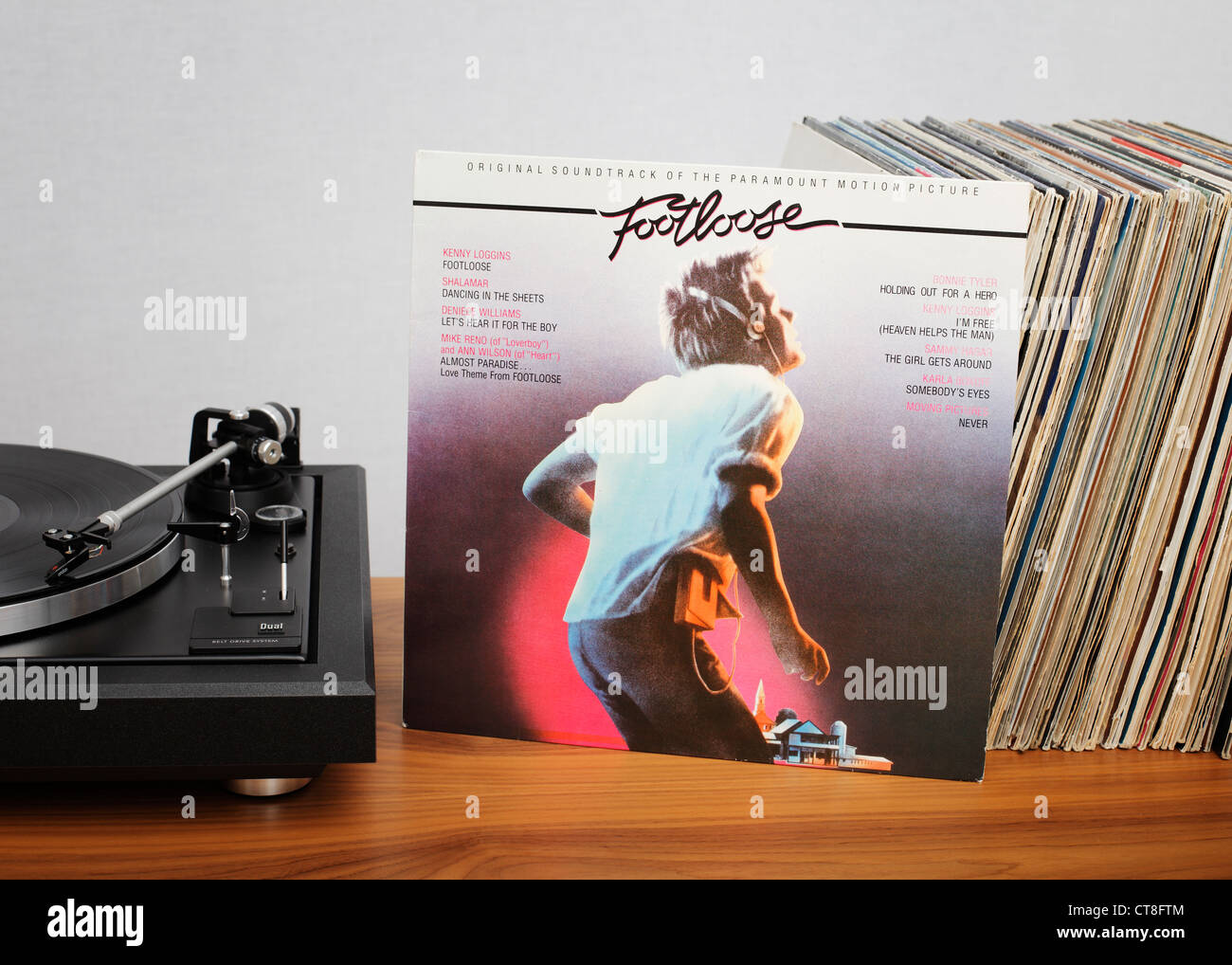 Footloose è la colonna sonora originale del Paramount motion picture Footloose. Foto Stock