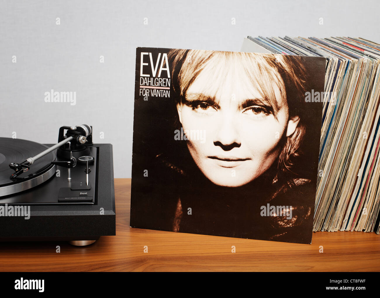 Cantante svedese Eva Dahlgren's album För Väntan dal 1981 Foto Stock