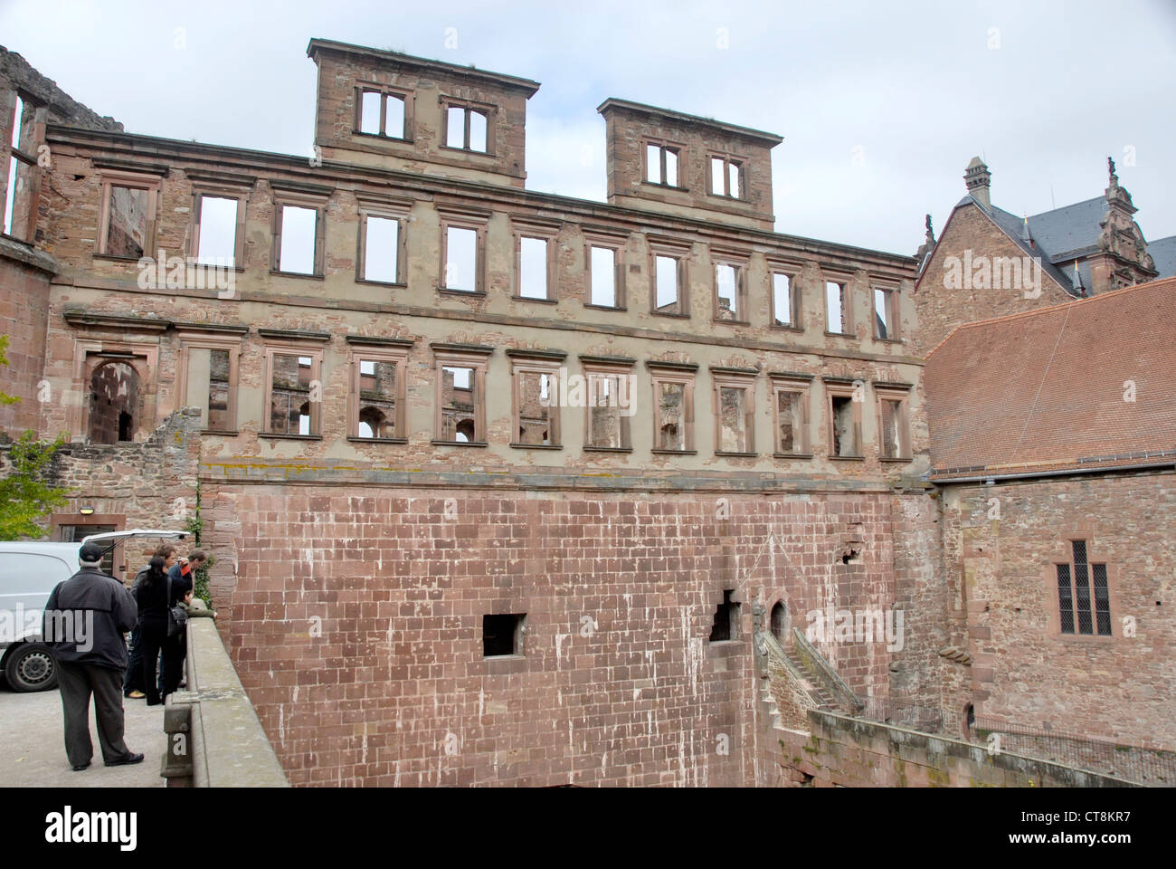 Rovine del Castello di Heidelberg, Heidelberg, Germania Foto Stock
