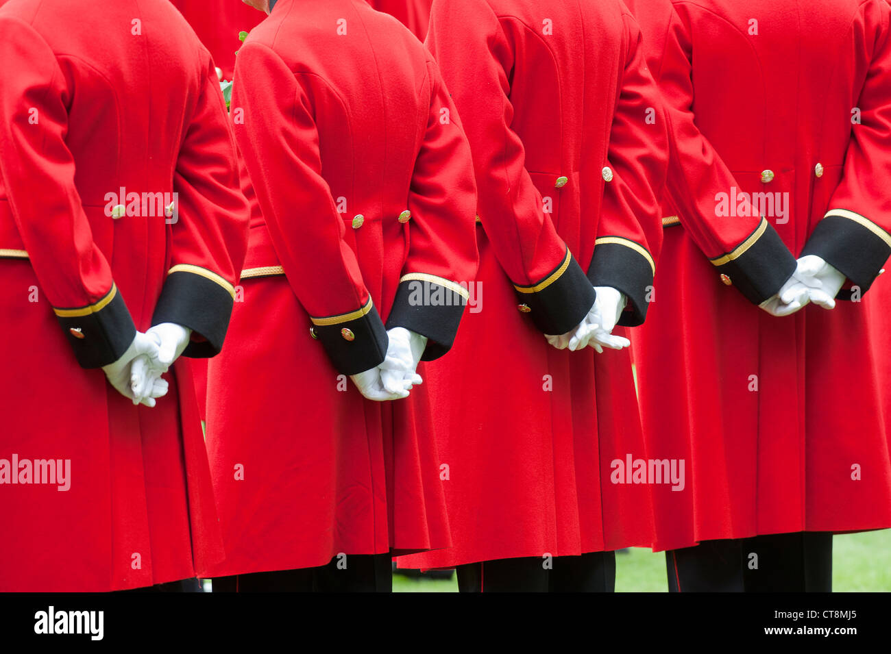 L'annuale "Fondatori giorno' parade presso il Royal Hospital di Chelsea frequentato da Chelsea pensionati e la Contessa di Wessex. Foto Stock