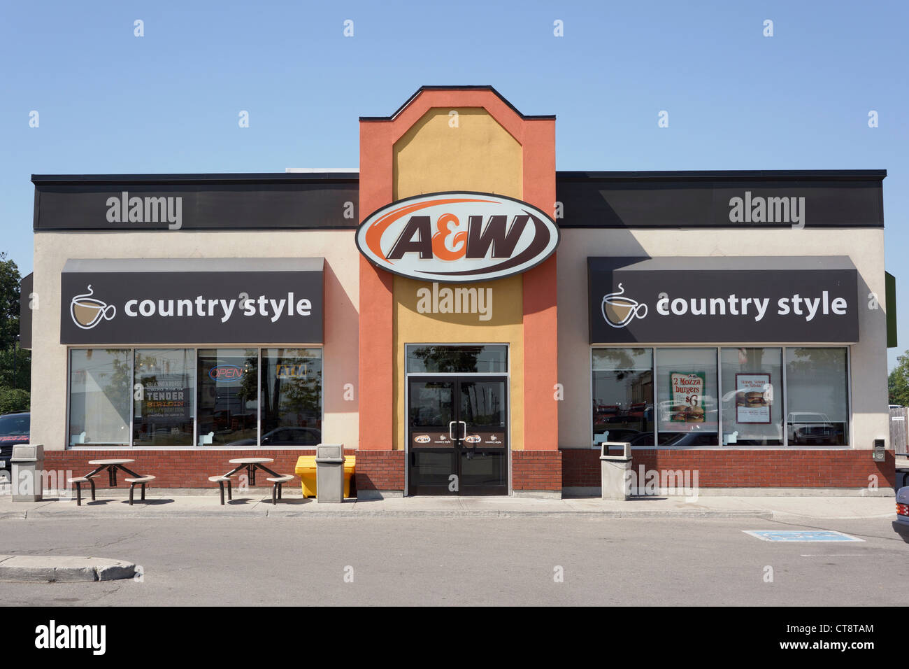 A&W ristorante, e in stile country Foto Stock