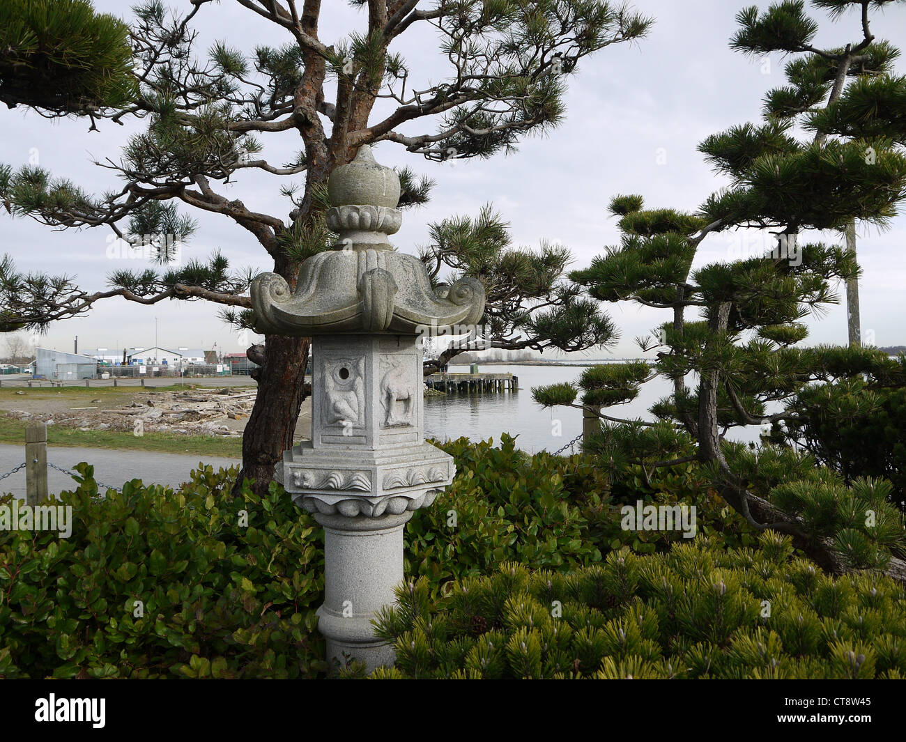 Dry-stagno giardino in stile giapponese Foto Stock
