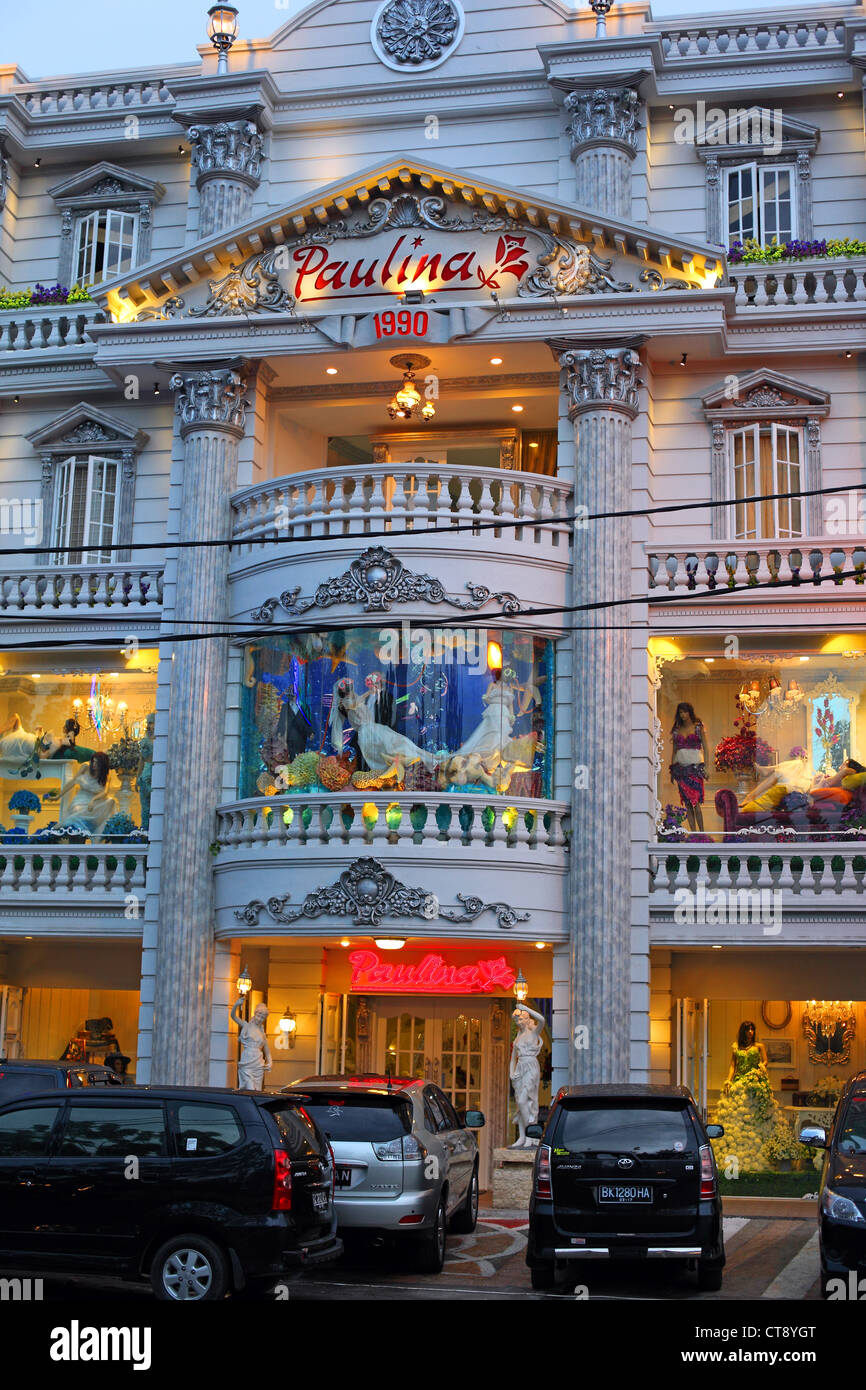 Bridal shop facciata di Medan. Foto Stock