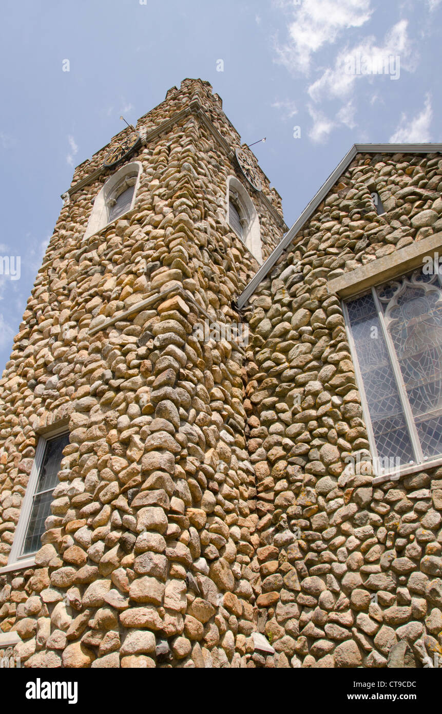 Massachusetts, Martha's Vineyard, Vineyard Haven. Il Regno Chiesa Metodista di Martha's Vineyard, aka vecchia chiesa di pietra. Foto Stock