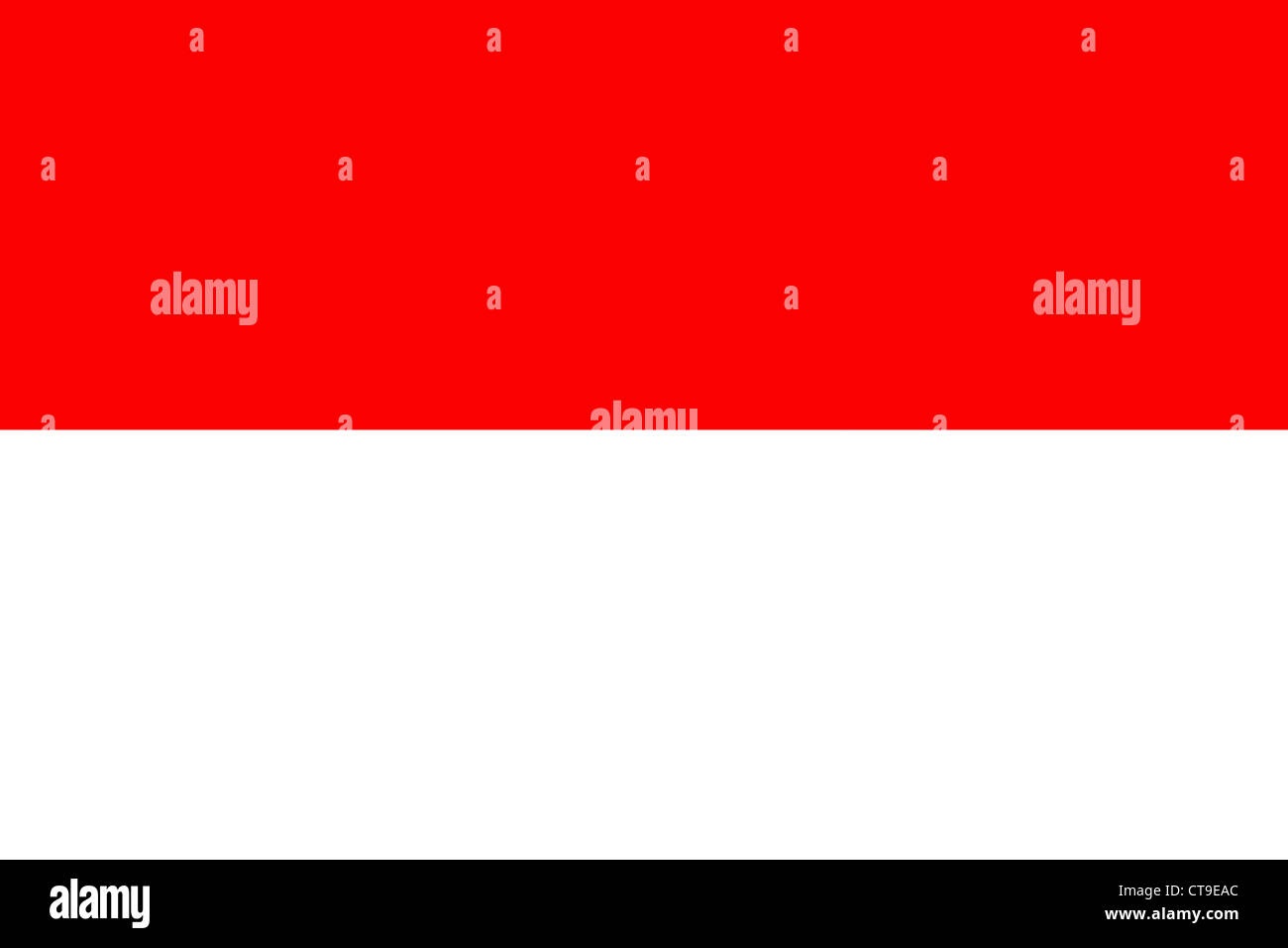 Bandiera nazionale della Repubblica di Indonesia. Foto Stock