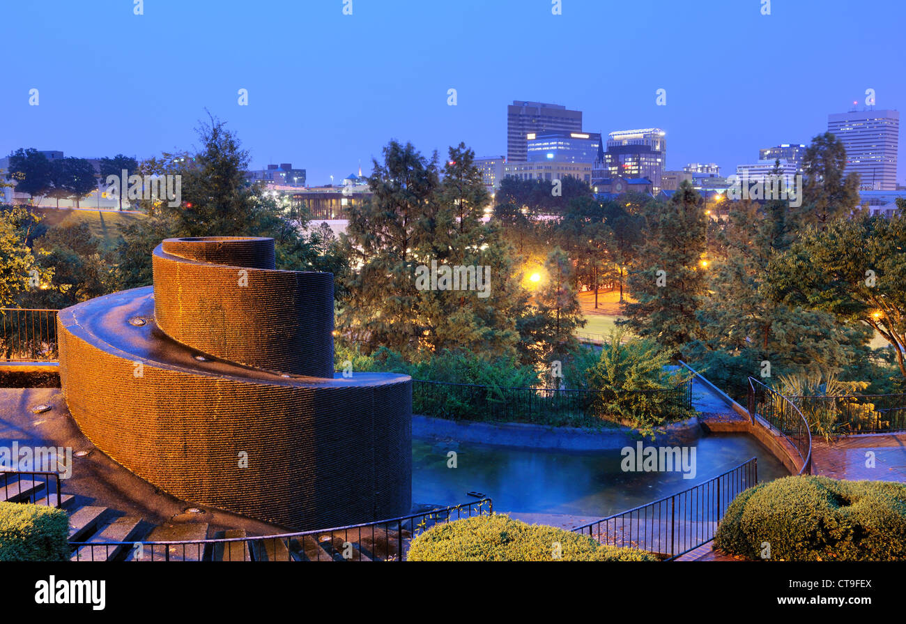 Vista del centro di Columbia, nella Carolina del Sud da FInlay Park. Foto Stock