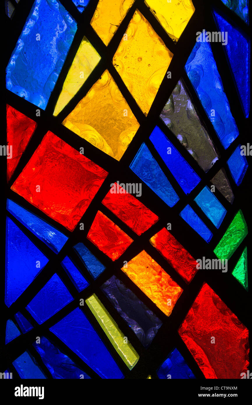 Il vetro macchiato dettaglio. Foto Stock
