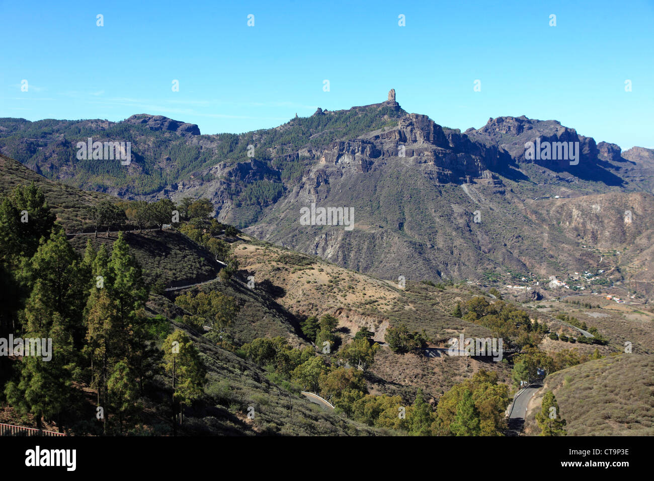 Spagna isole canarie Gran Canaria, paesaggio di montagna, Foto Stock