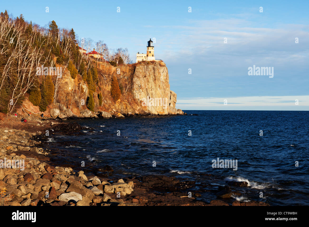 Split Rock faro sulla sponda nord del lago Superior, Minnesota. Foto Stock