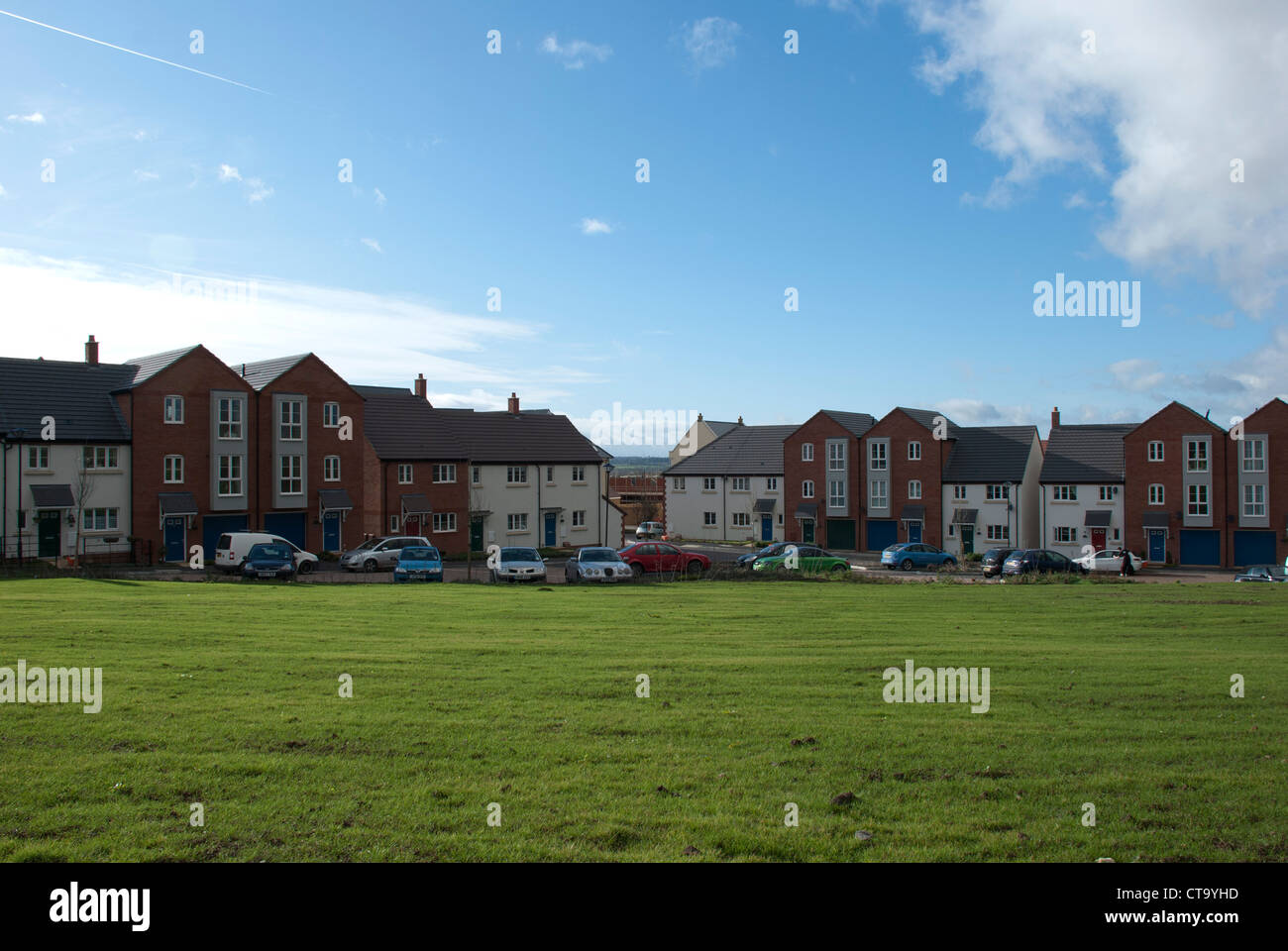 Case di nuova costruzione nella zona di Oakhurst di Swindon. Foto Stock