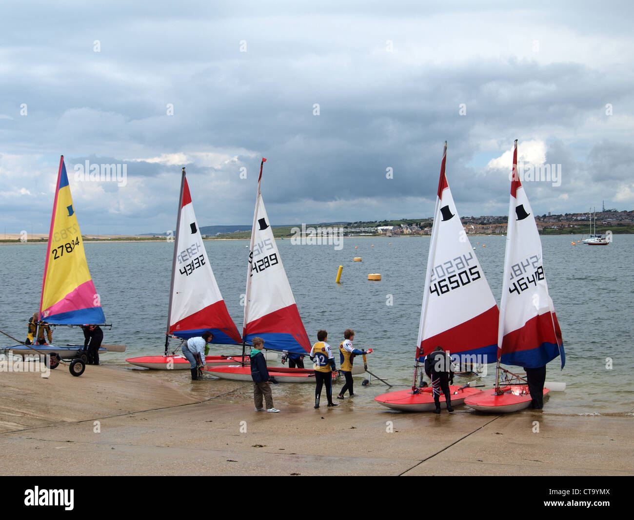 Scuole nazionali Associazione Vela regata di Weymouth e Portland National Sailing Academy Luglio 2012 Foto Stock