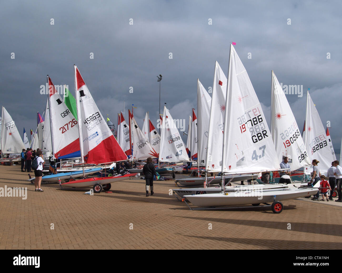 Scuole nazionali Associazione Vela regata di Weymouth e Portland National Sailing Academy Luglio 2012 Foto Stock