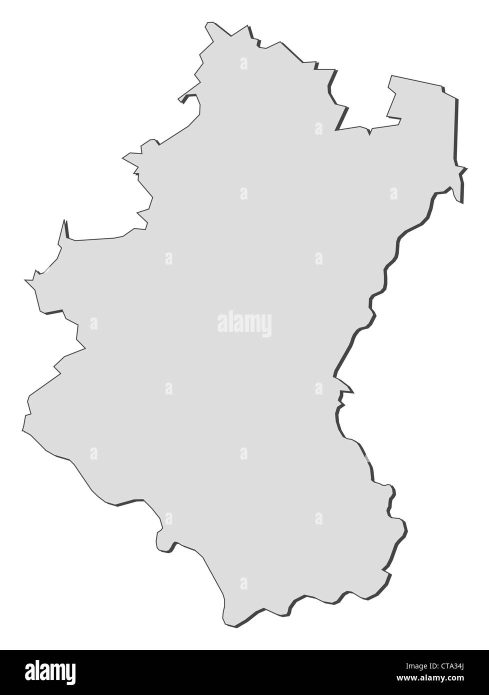 Mappa di Lussemburgo, una provincia del Belgio. Foto Stock