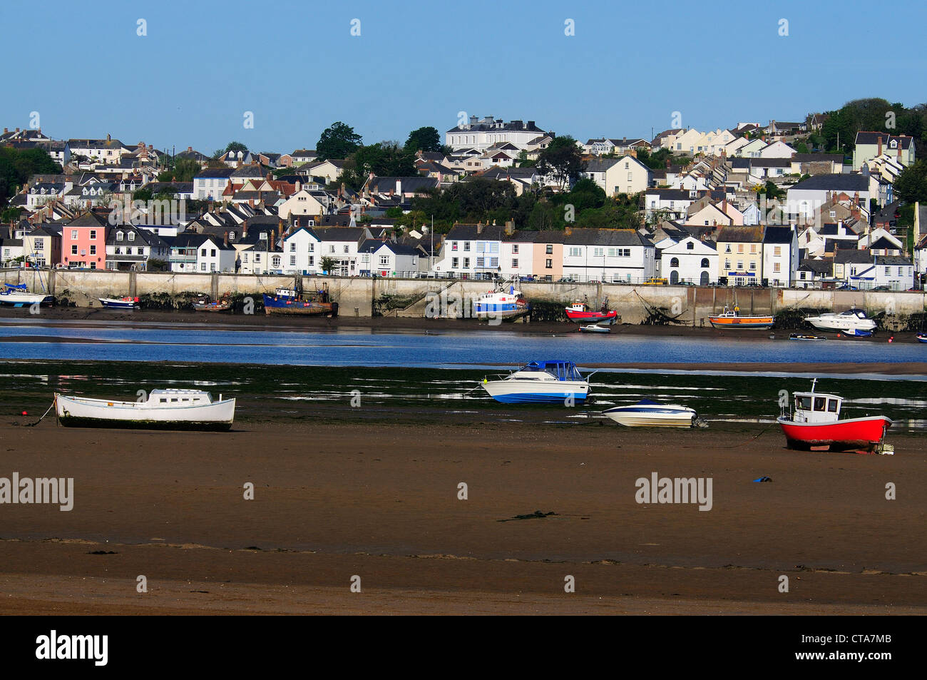 Una vista del Torridge estuario del fiume e a Appledore Devon Foto Stock