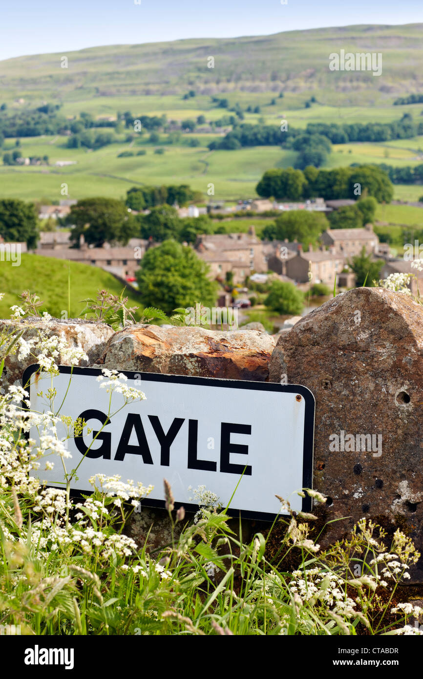 Il villaggio di Gayle in Wensleydale, Yorkshire Dales REGNO UNITO Foto Stock
