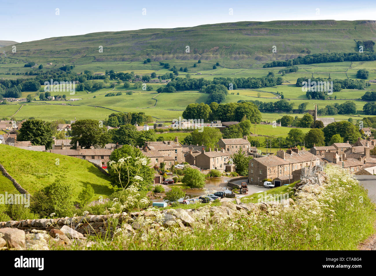 Il villaggio di Gayle in Wensleydale, Yorkshire Dales REGNO UNITO Foto Stock