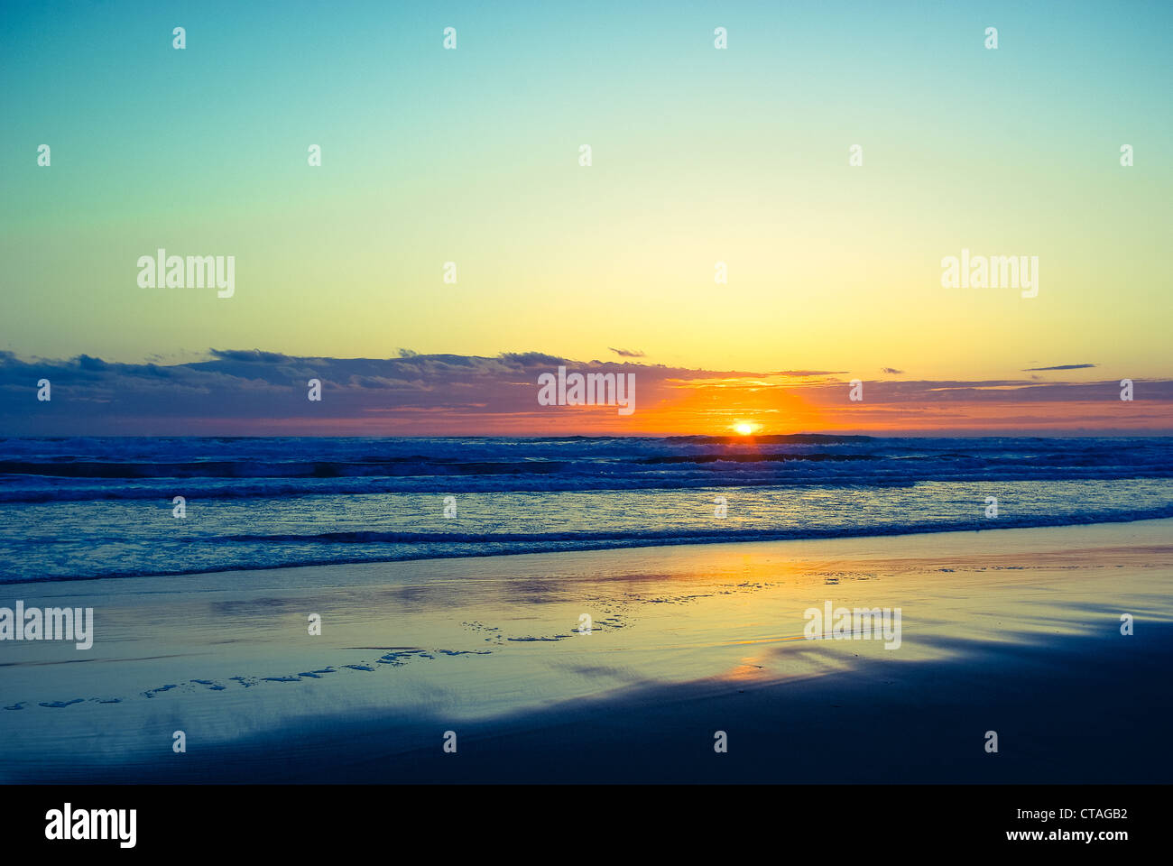 Biscarosse spiaggia a sud ovest della costa atlantica della Francia Foto Stock