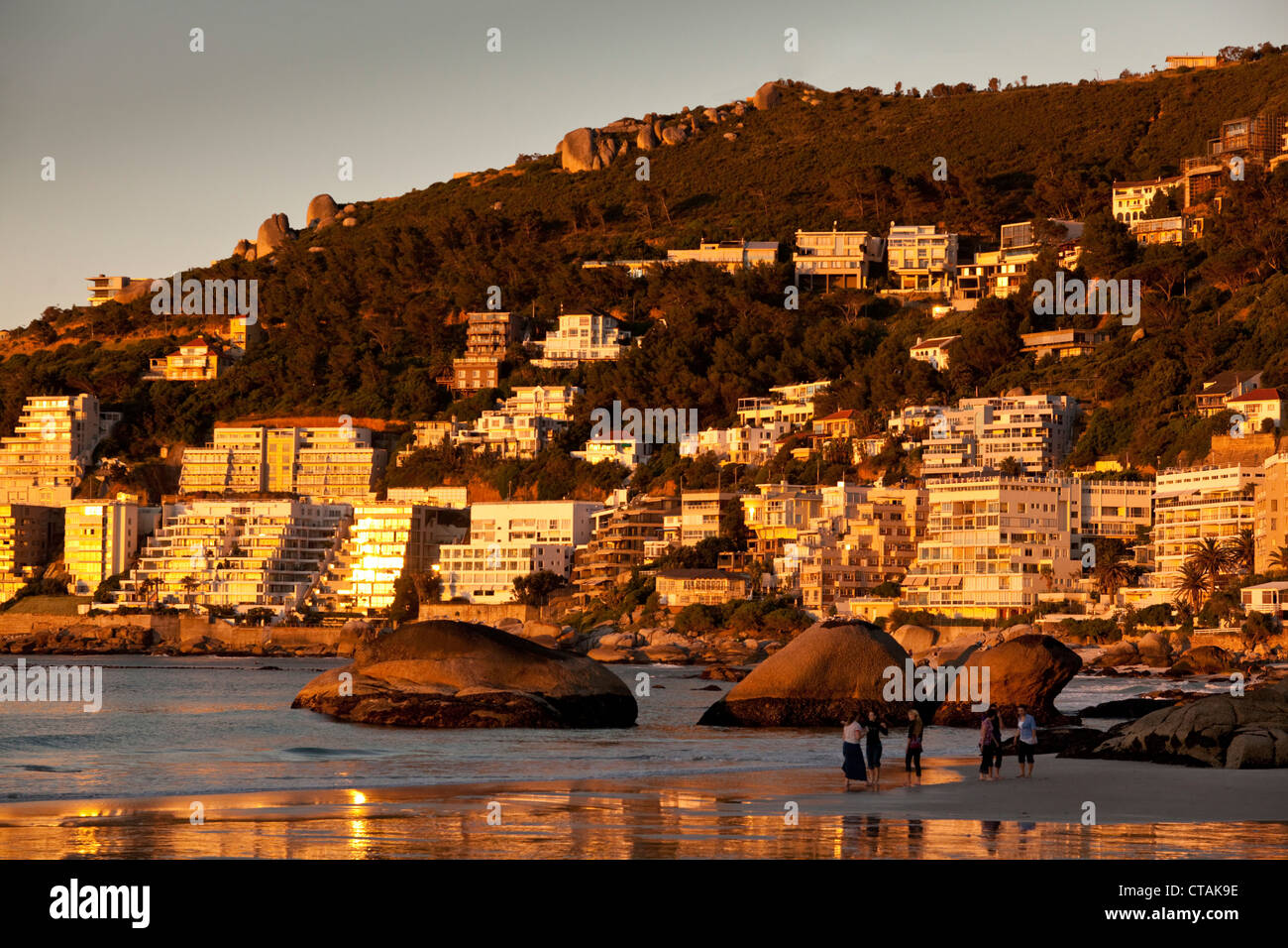La Spiaggia di Clifton e al tramonto, Cape Town, Western Cape, Sud Africa, RSA, Africa Foto Stock