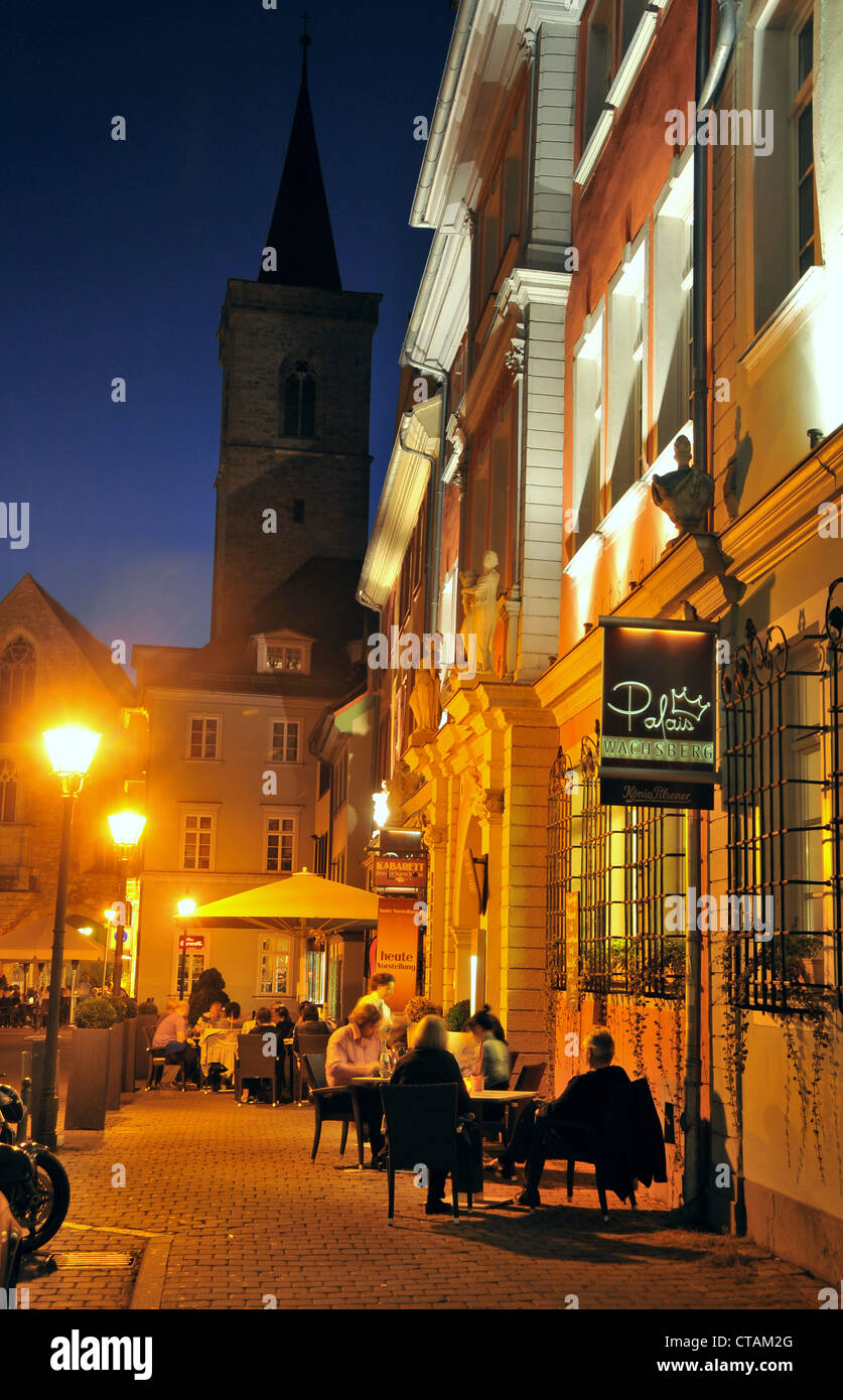 Ristorante in Futter street, Erfurt, Turingia, Germania Foto Stock