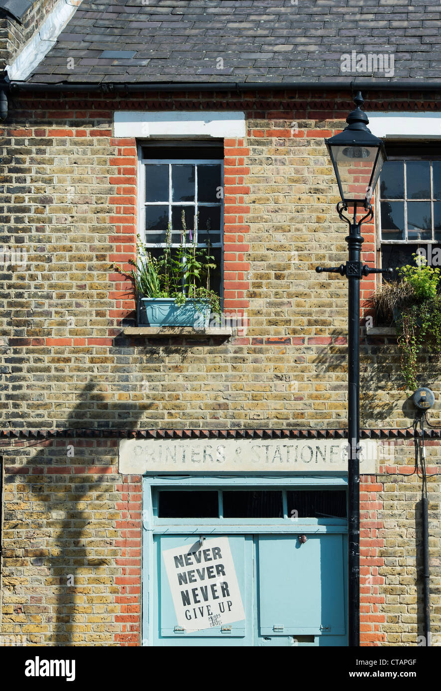 Stampanti & Cartolai. Bottega Artigiana anteriore. Ezra Street, Tower Hamlets, Londra Foto Stock
