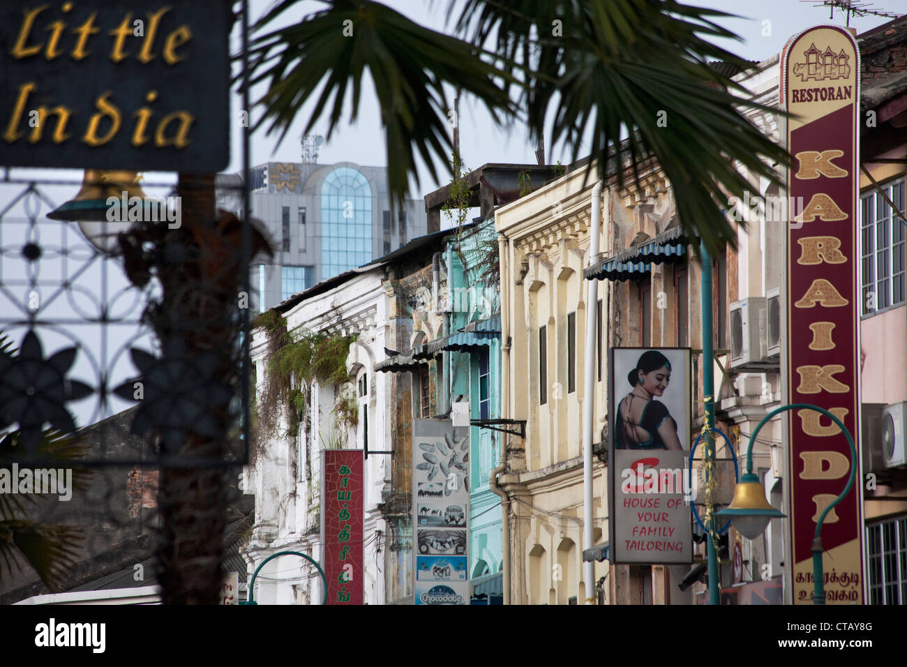 Trimestre indiana di George Town, stato di Penang e isola, Malaysia, sud est asiatico Foto Stock