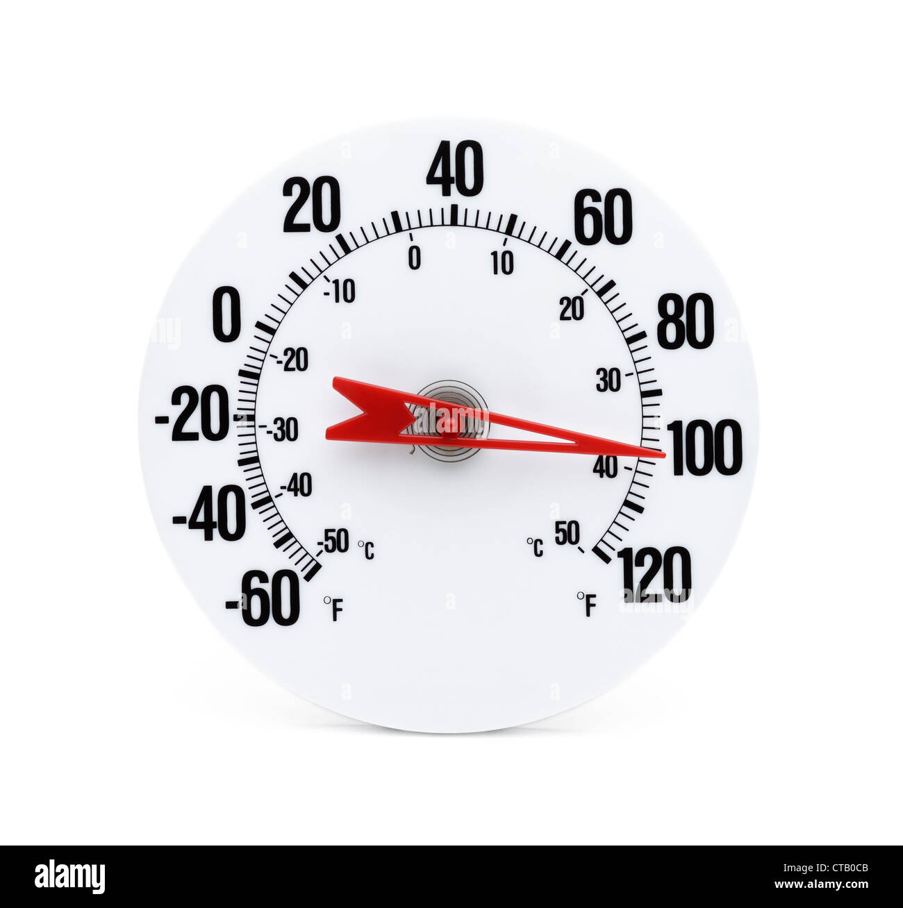 Termometro mostra 100 gradi F Foto stock - Alamy
