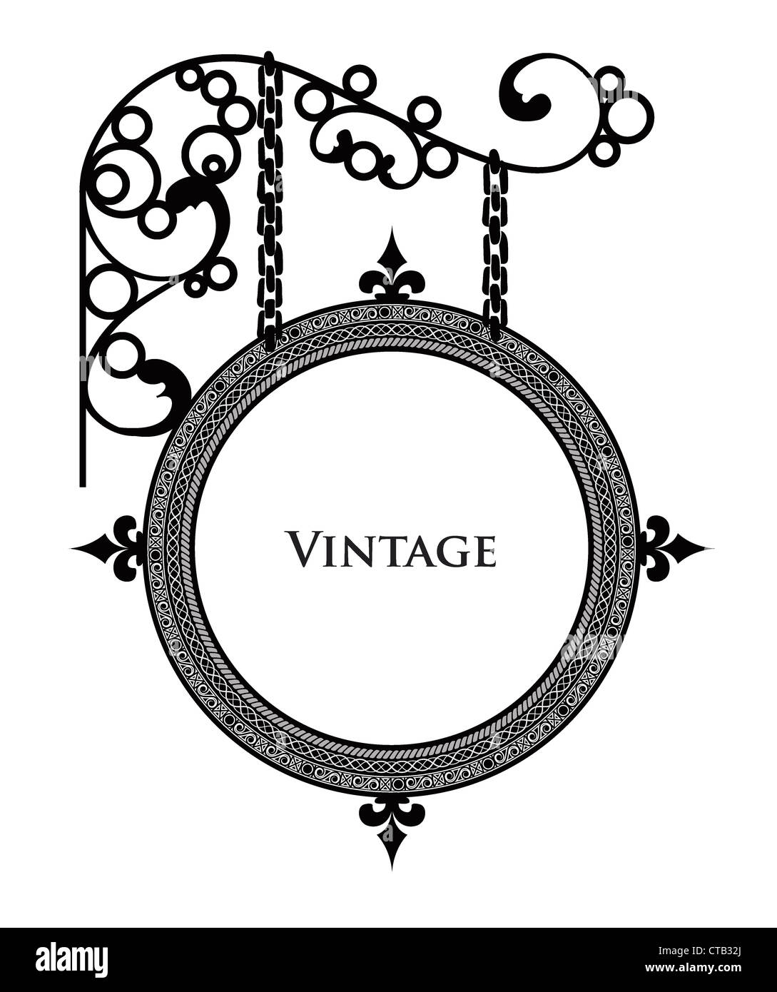 Vettore di ferro battuto telaio Foto Stock