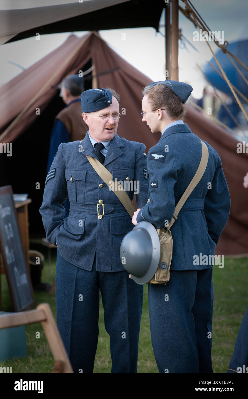 RAF Storia Vivente gruppo presso l'Imperial musei di Guerra Duxford,Cambridgeshire. Foto Stock