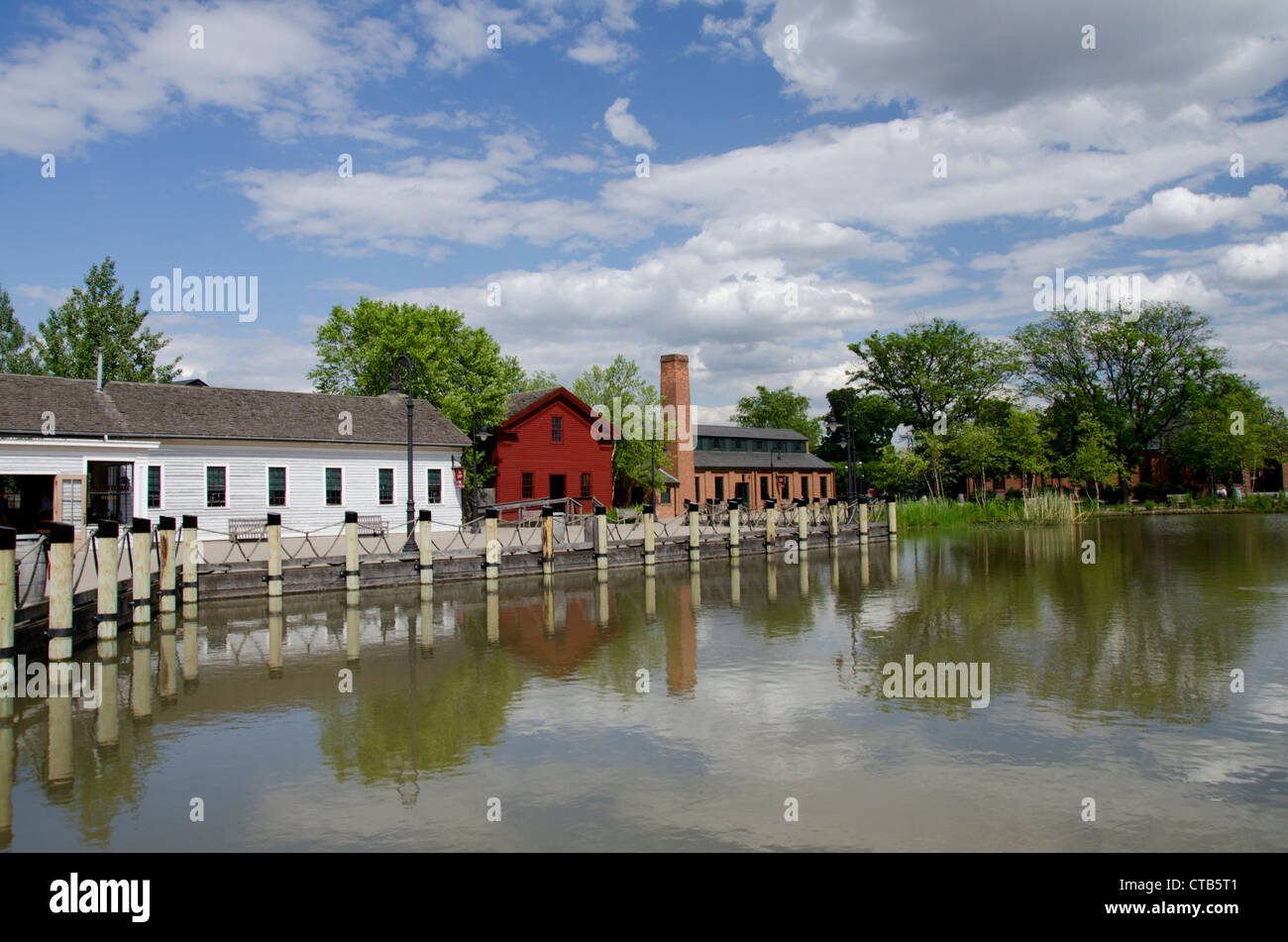 Michigan, Wyandotte. Greenfield Village, casa di quasi 100 edifici storici risalenti al XVII secolo. Foto Stock