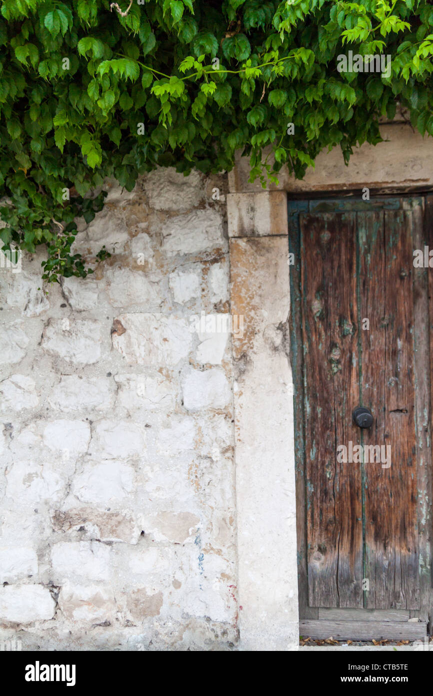 La vecchia porta in background di Dubrovnik Foto Stock