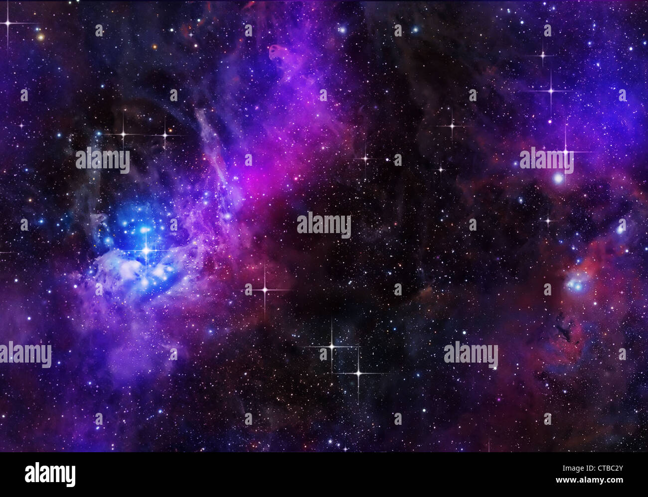 Grande immagine di stelle in profonda o lo spazio esterno Foto Stock