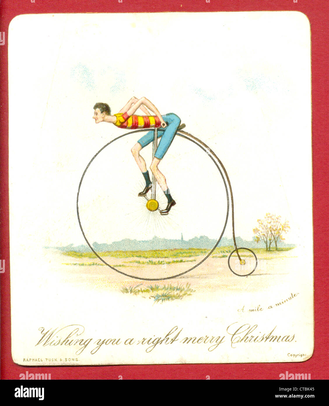 Victorian scheda di Natale pubblicato da Raphael Tuck & Sons - circa 1885 Foto Stock