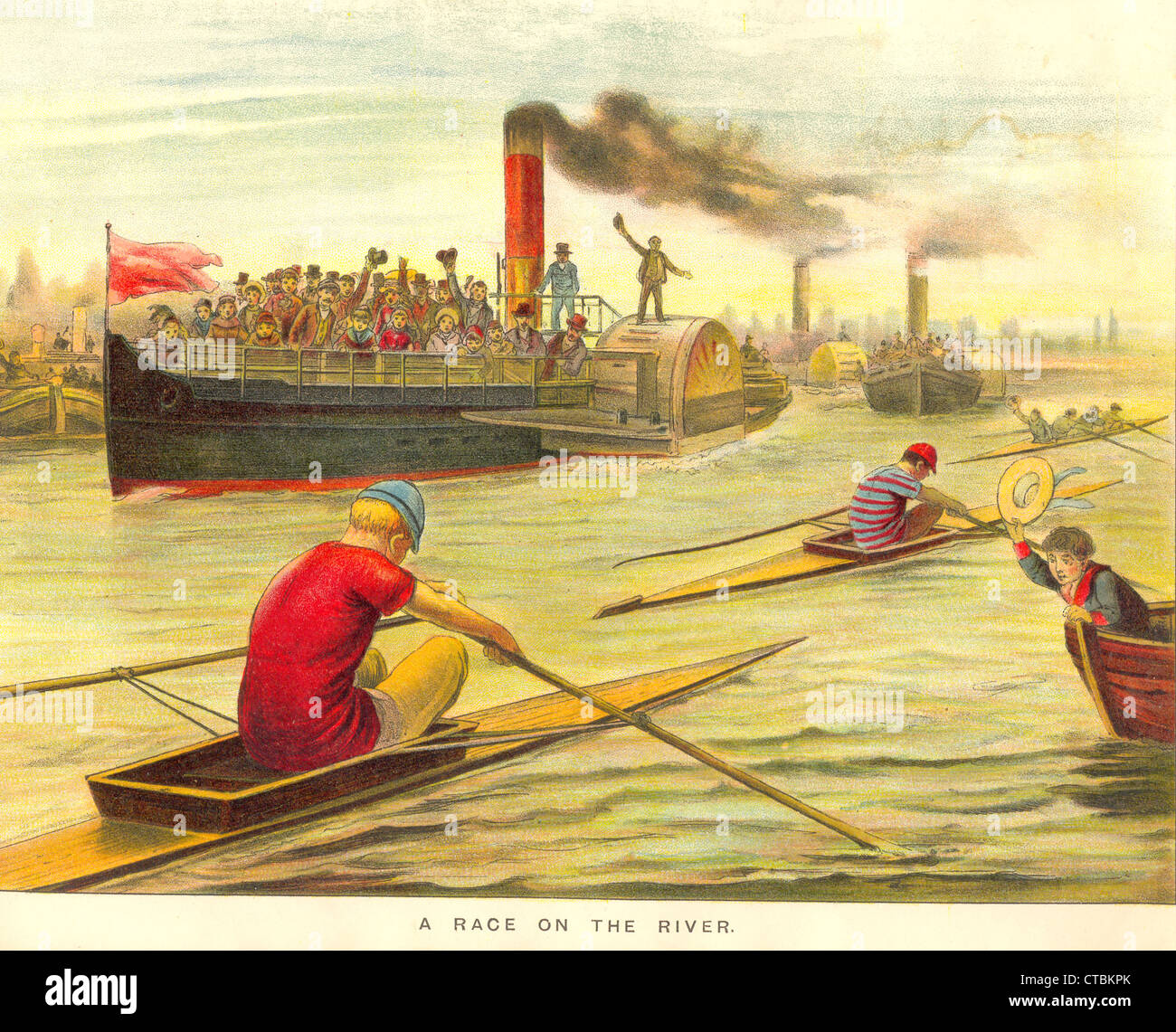 Un giorno sul Fiume pubblicato da Ward, bloccare, Bowden & Co Foto Stock