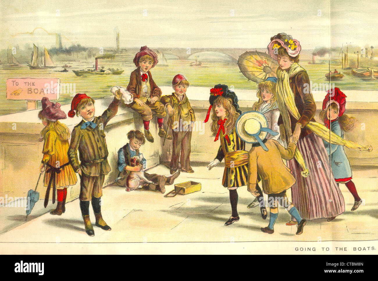 Un giorno sul Fiume pubblicato da Ward, bloccare, Bowden & Co Foto Stock