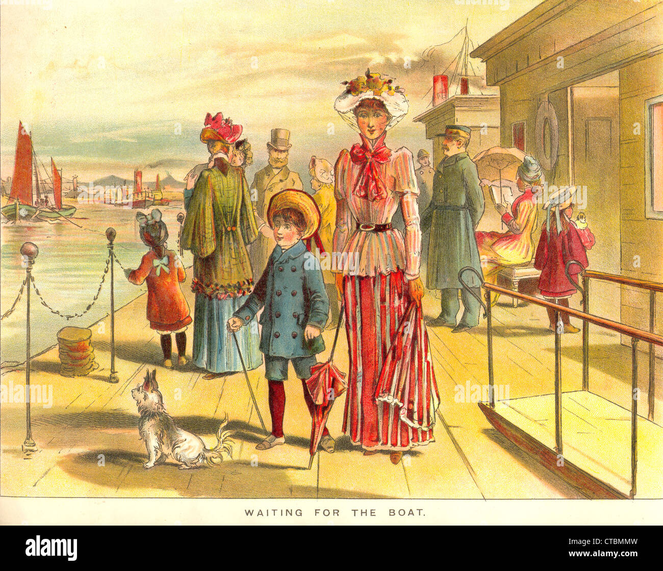 Piastra di colore da un giorno sul Fiume pubblicato da Ward, bloccare, Bowden & Co Foto Stock