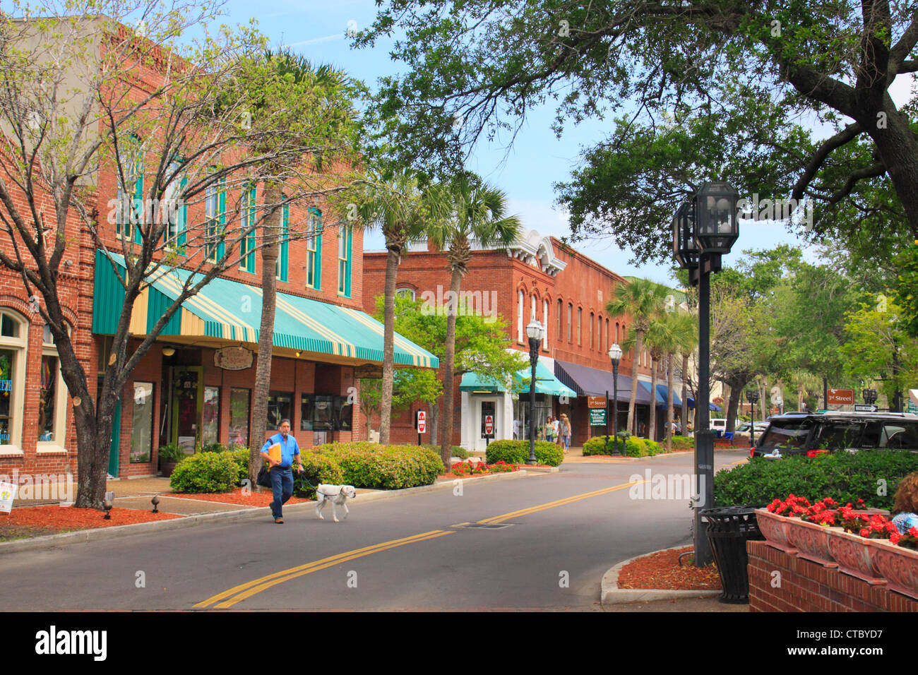 Centro storico, Fernandina Beach, Florida, Stati Uniti d'America Foto Stock