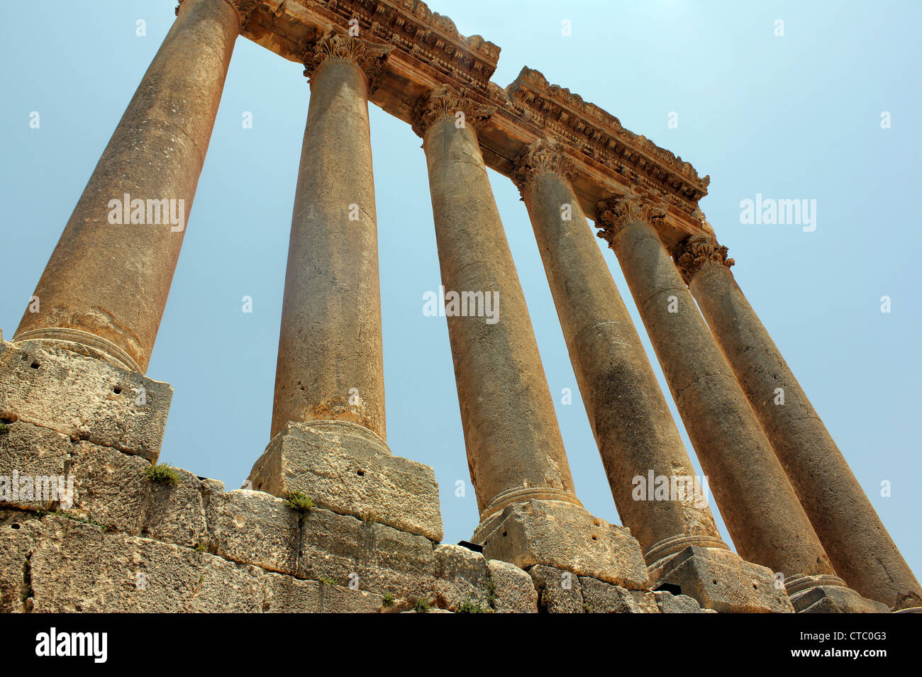 Baalbek rovine romane, Libano Foto Stock