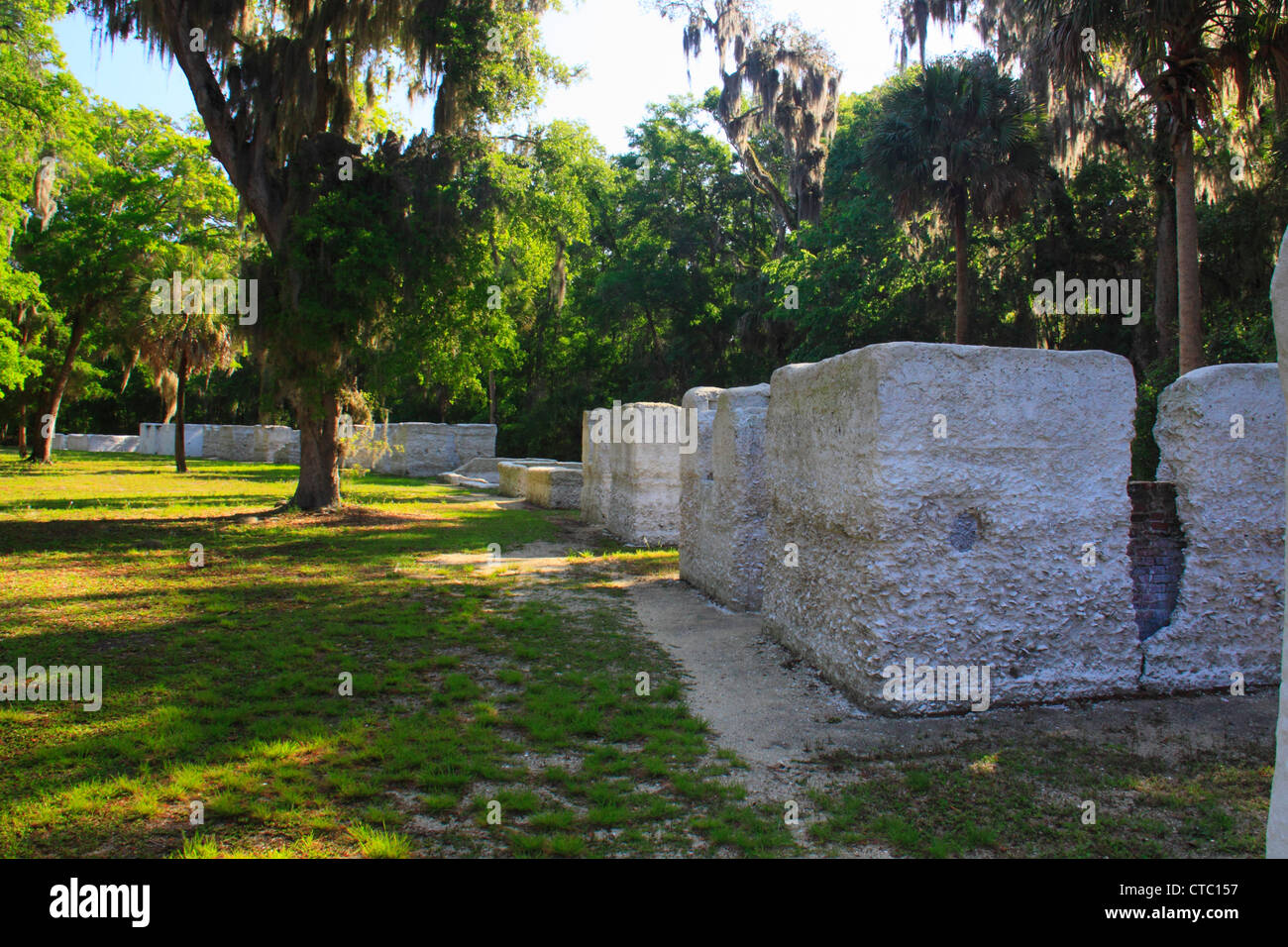Quarti SLAVE, KINGSLEY PLANTATION, IL TIMUCUAN preservare, Fort George Island, Jacksonville, Florida, Stati Uniti d'America Foto Stock