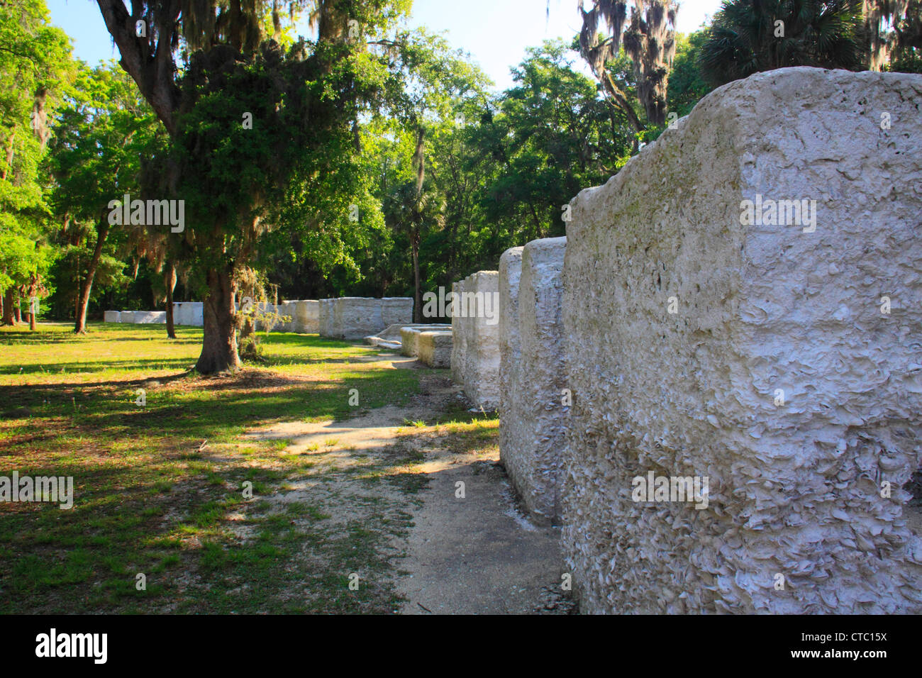 Quarti SLAVE, KINGSLEY PLANTATION, IL TIMUCUAN preservare, Fort George Island, Jacksonville, Florida, Stati Uniti d'America Foto Stock