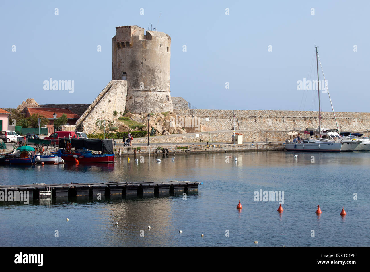 Torre degli Appiani, antica torre di Marciana Marina, Isola d'Elba, Italia. Foto Stock