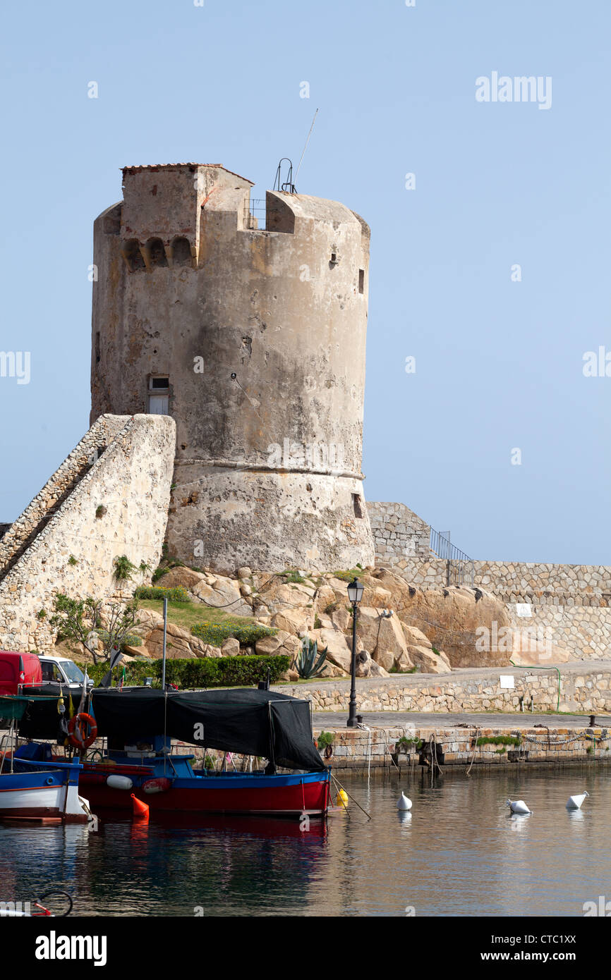 Torre degli Appiani, antica torre di Marciana Marina, Isola d'Elba, Italia. Foto Stock