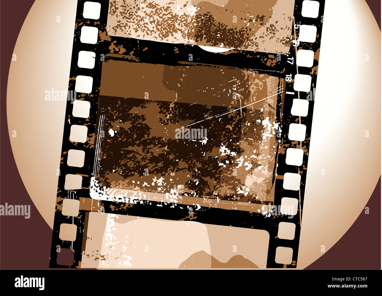Illustrazione Vettoriale di grunge modello della pellicola di Al Foto Stock