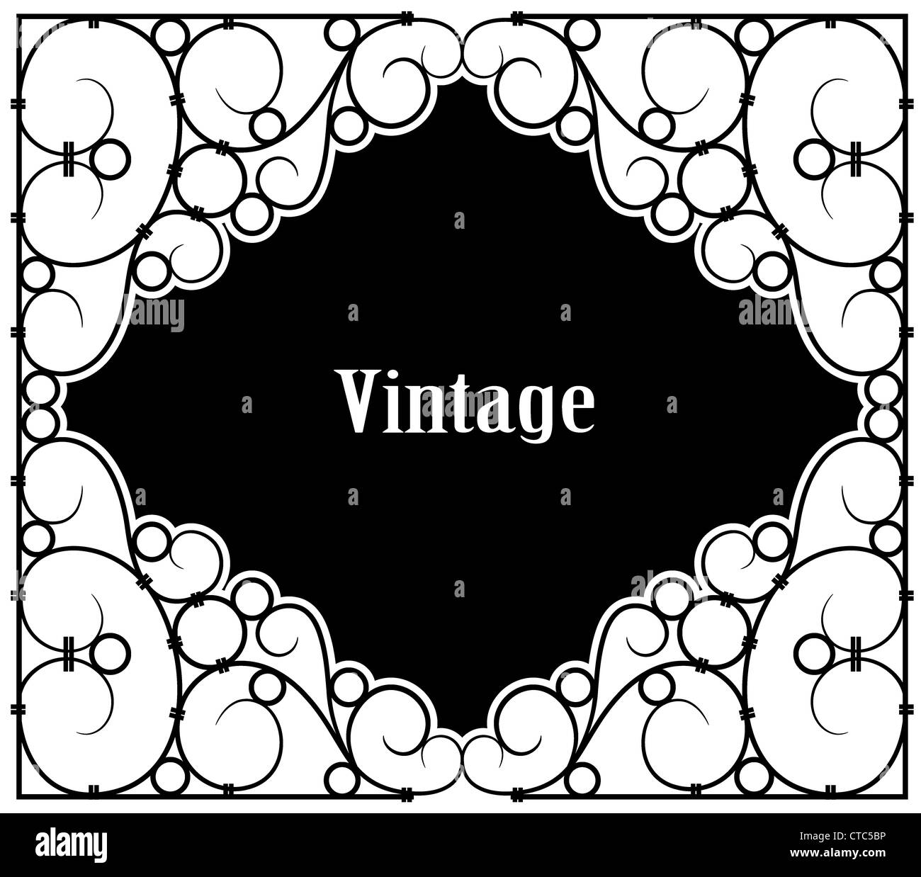 Vector vintage ferro battuto segno Foto Stock