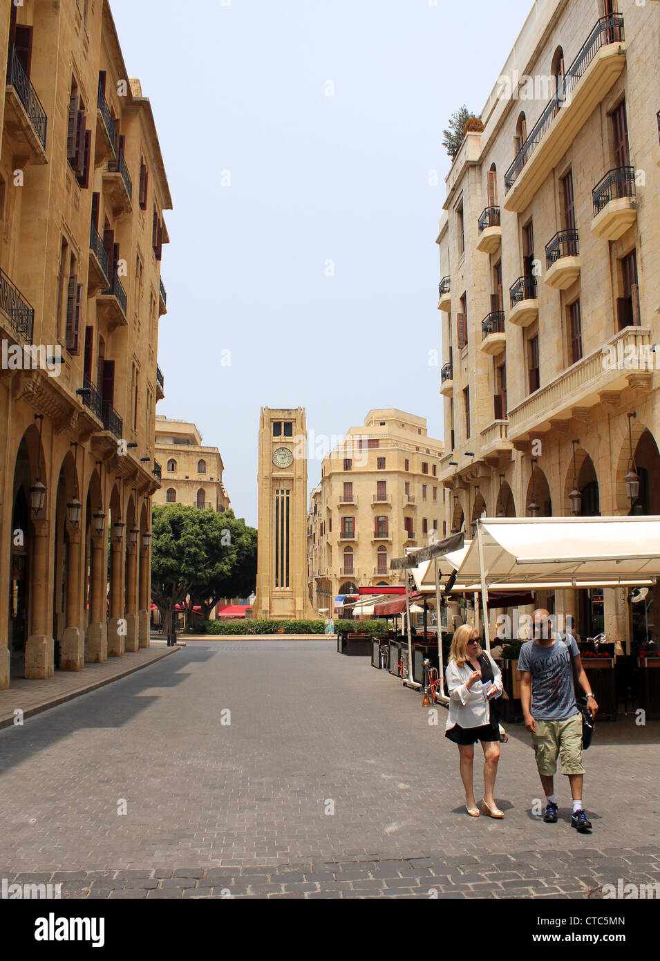 Area di Piazza del Parlamento, Beirut, Libano Foto Stock