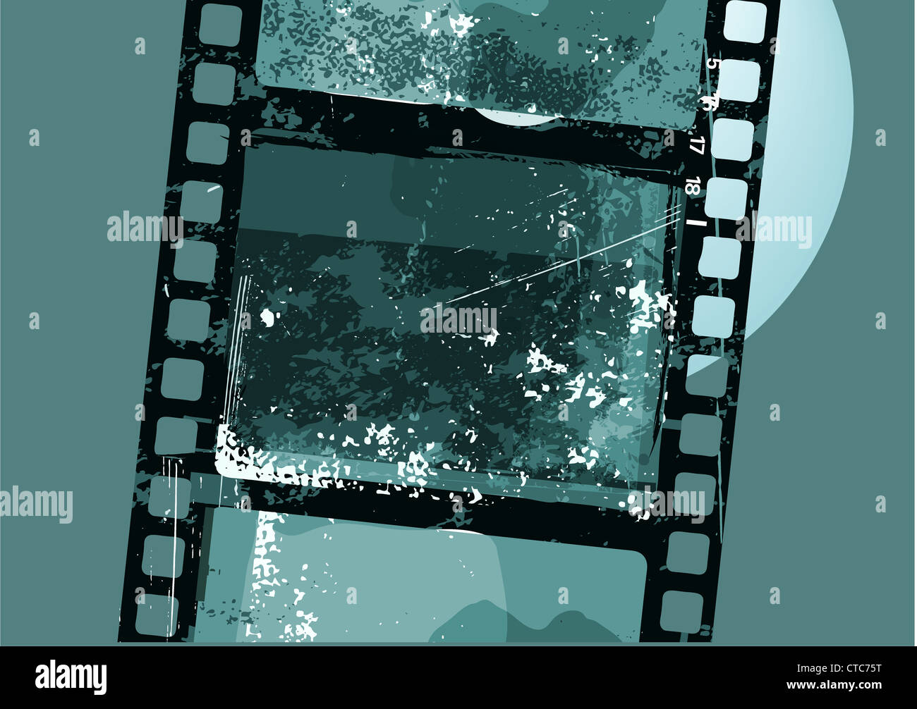 Illustrazione Vettoriale di grunge modello della pellicola di Al Foto Stock