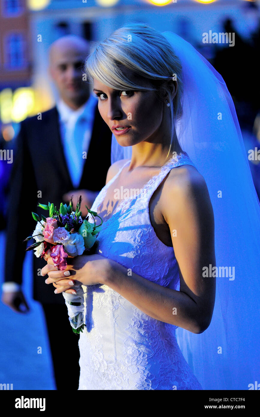 celebrazione, coppia, sera, uomo, giovane, donne, matrimonio, vibes matrimonio, matrimonio unico, assicurazione matrimonio, Foto Stock