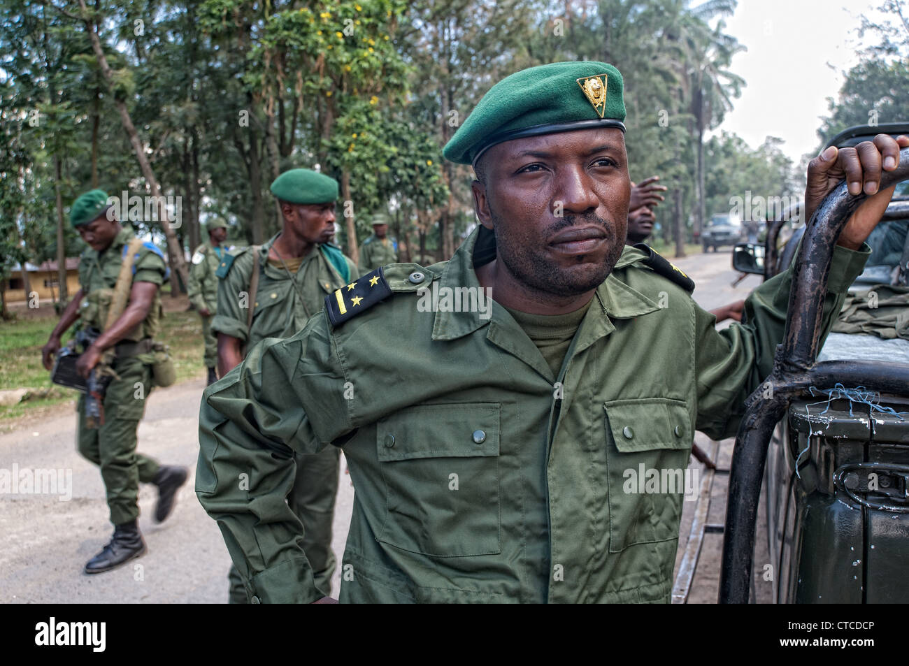 Soldato congolese, FARDC, Mushake, Repubblica Democratica del Congo Foto Stock