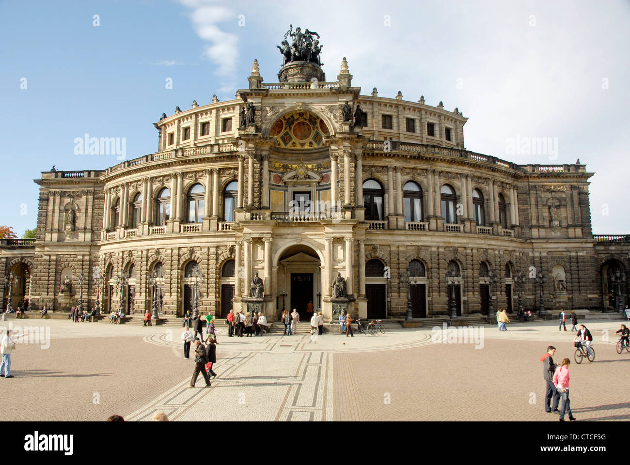 Semperoper di Dresda, Germania Foto Stock