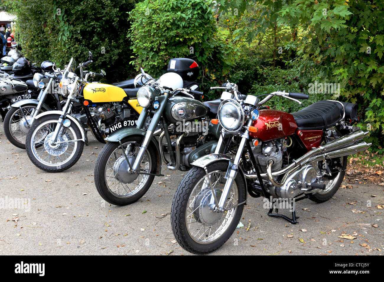 4158. Rally di British fatta di motociclette, Godshill, Isle of Wight, Regno Unito Foto Stock